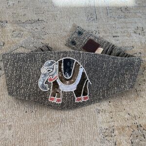 Anthropologie Textured Black and White Belt